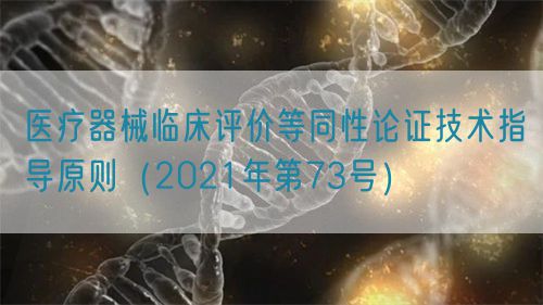 医疗器械临床评价等同性论证技术指导原则（2021年第73号）